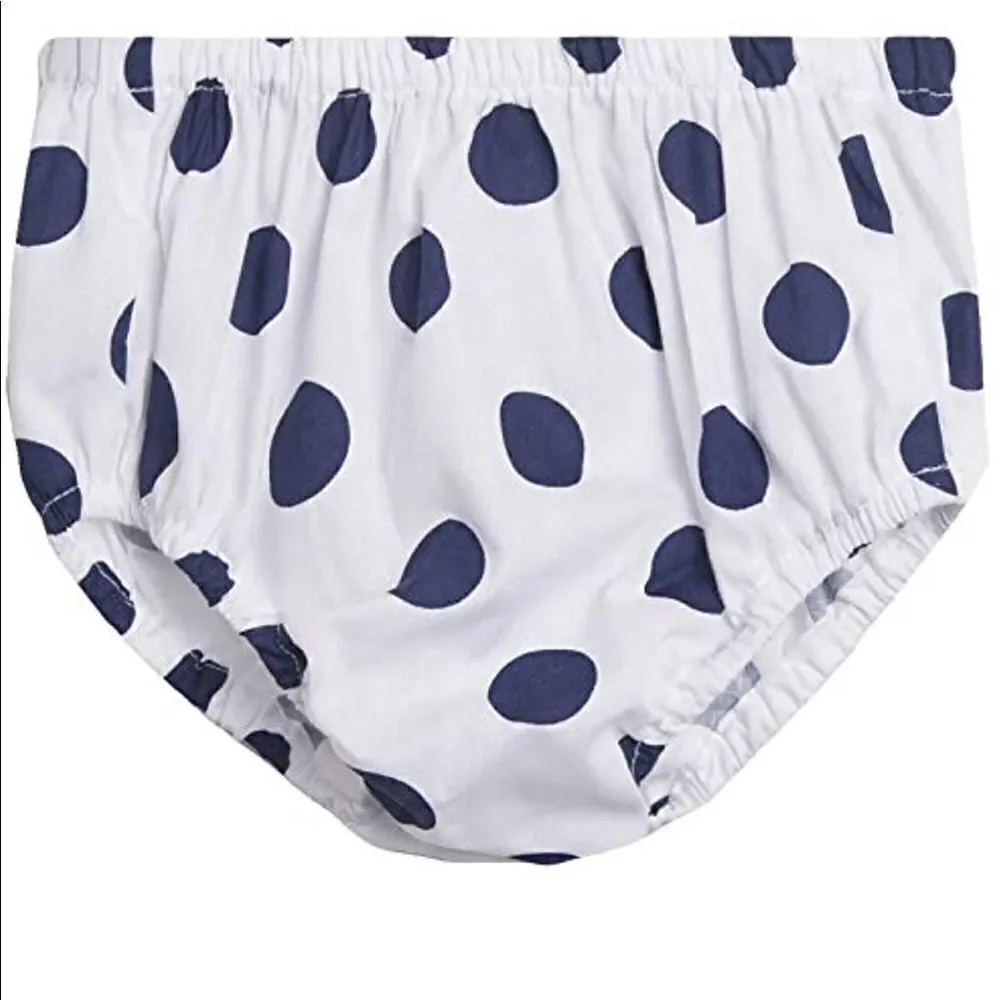 NEWNESS | Navy | Spanish Polka Dot Dress with Red Bows